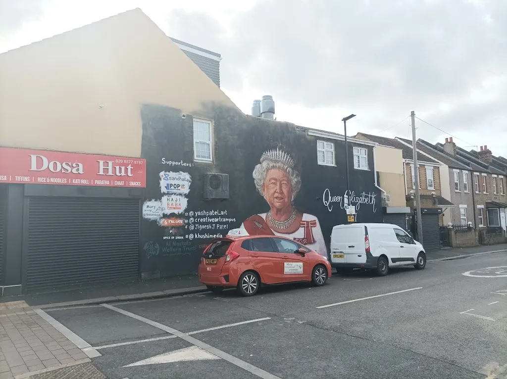 Queen Elizabeth II mural