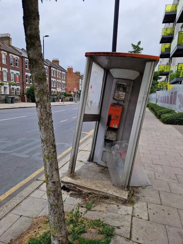 The Leaning Phone Box of Camberwell