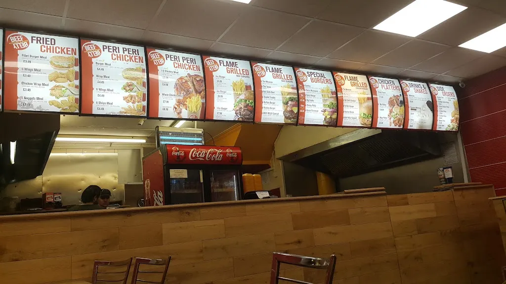 Beef Belly Halal Burgers and Peri Peri Chicken