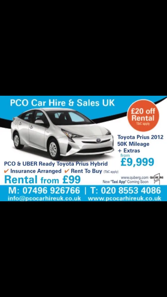 PCO Hire PCO rental Pco rental london Pco Hire London Pco Hire East London