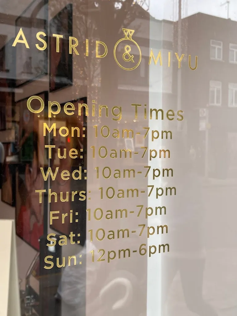 Astrid & Miyu - Opening Times, Contacts - Jewelry store in London