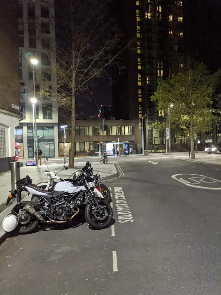 Motorcycle parking bay