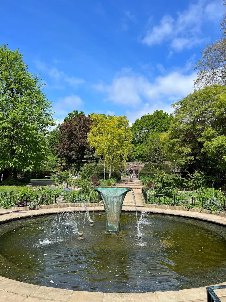 Pond and fountain