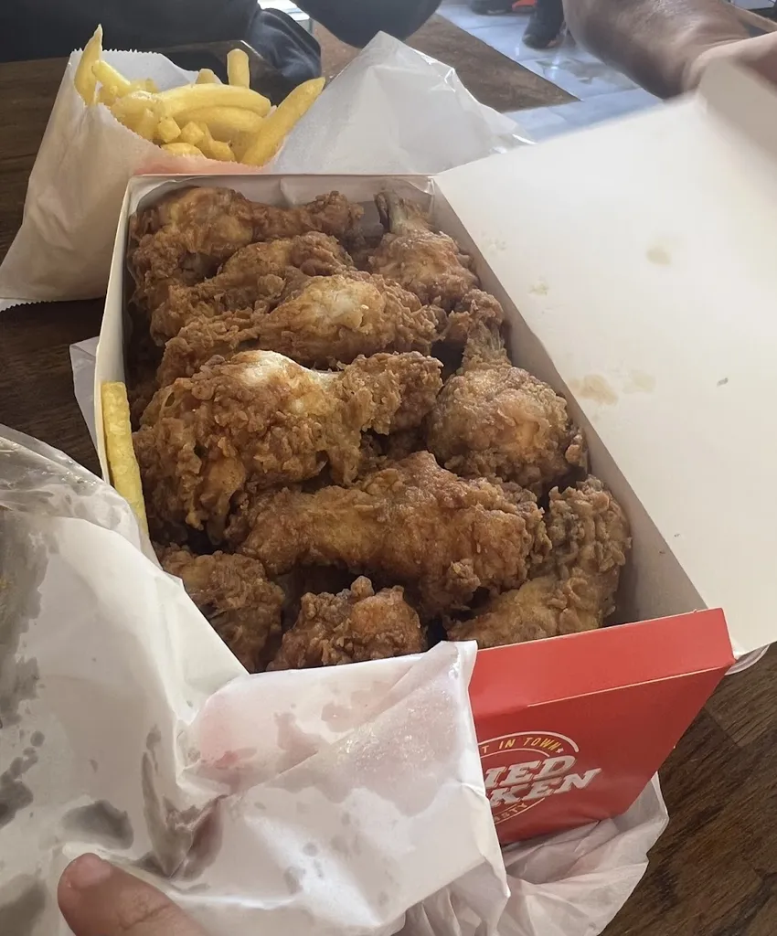 TFC chicken and pizza